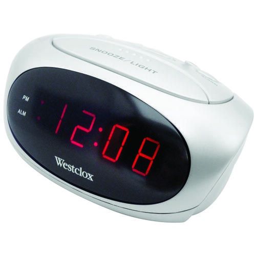 70044B - Westclox LED Super Loud Alarm Clock White
