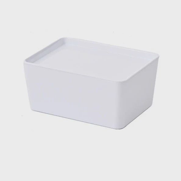 3WBL/WBL753 - White Stackable Square Storage Bins 7&quot; x 5&quot; x 3&quot;