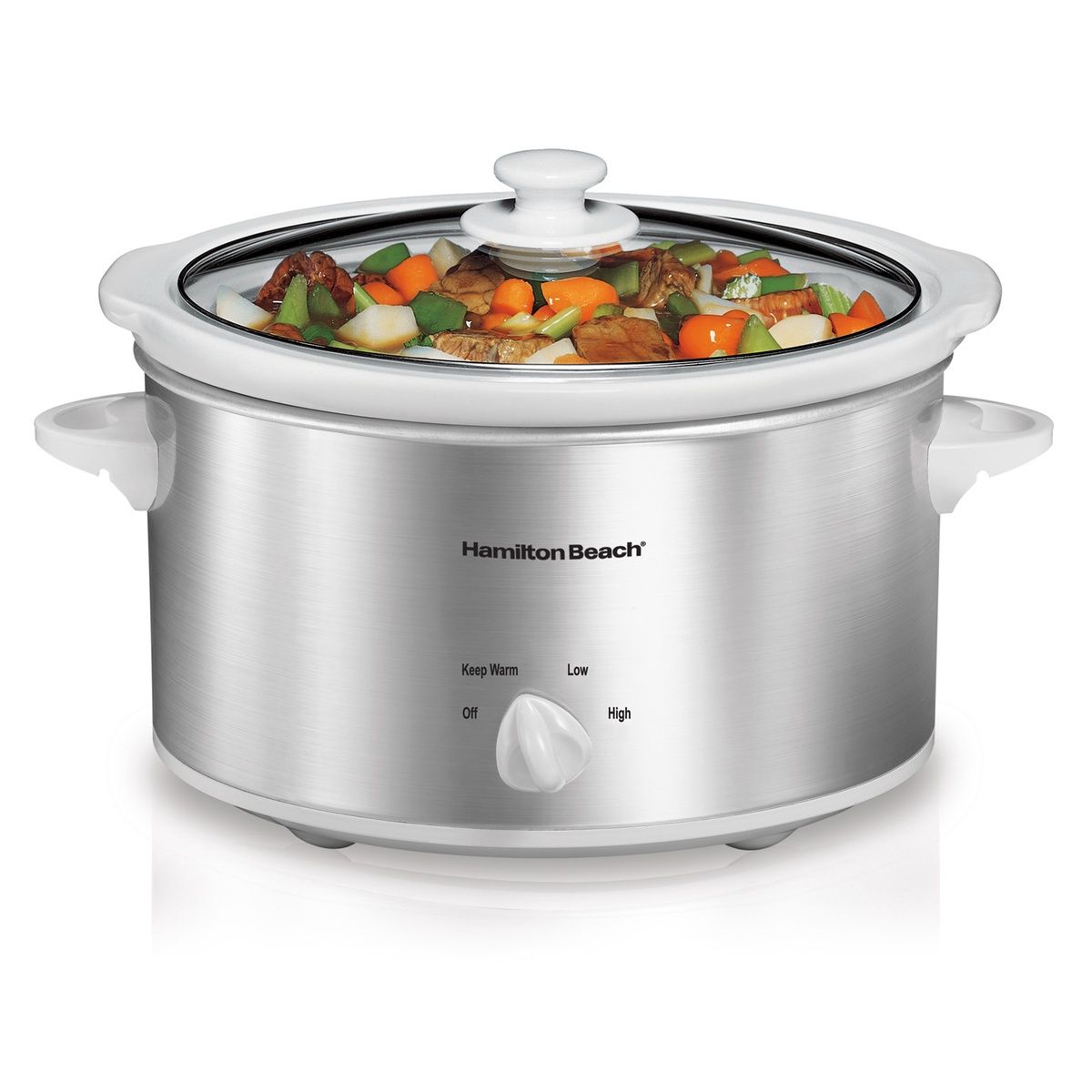 33140V - Hamilton Beach 4Qt Slow Cooker White-SS