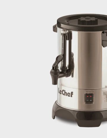 LUR30 - LE CHEF STAINLESS URN, 30 CUP/6 L WITH SHABBOS SWITCH CONCEALED ELEMENTS, Material: NO SAFETY