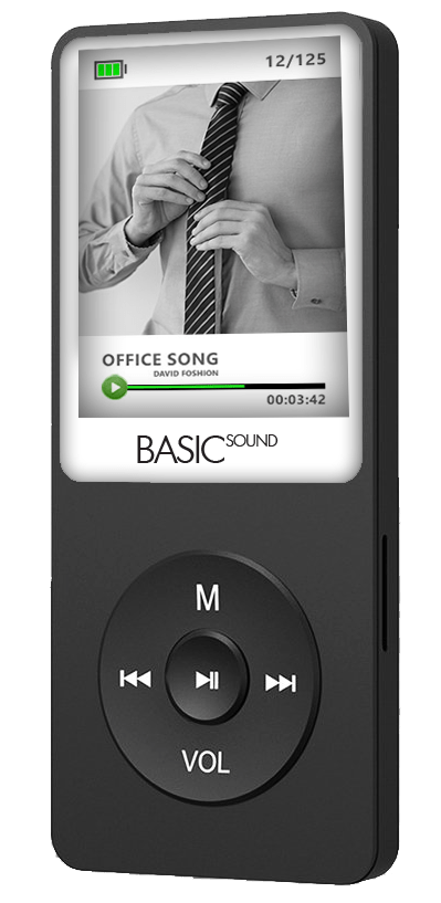 SAMVIX BASIC SOUND 0GB MP3 PLAYER - BLACK