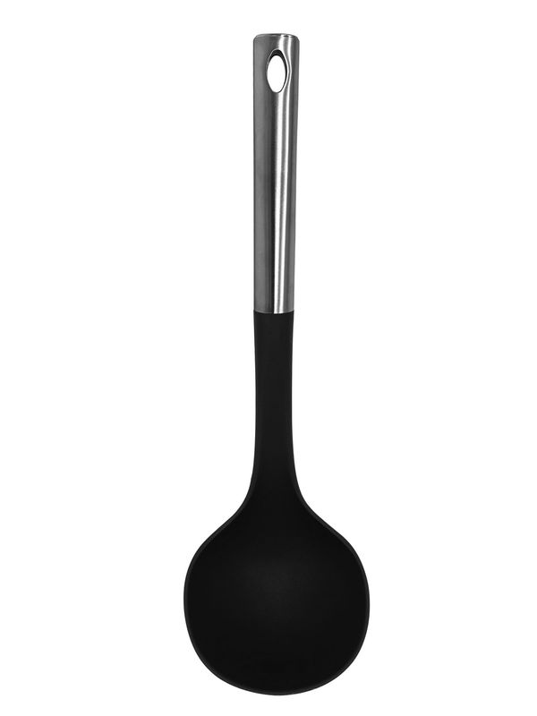 M8573/E - Millvado - Nylon Utensils SS Handle, Soup Ladle, Black, 13&quot;&quot;