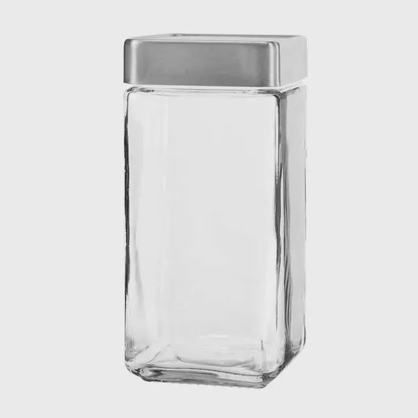 85755 - Anchor Hocking 2qt Stackable Jar w Brushed Metal Lid