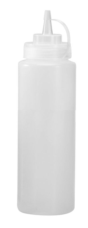 CR-24-SQ  - Castro - Clear Squeeze Bottle W/ Lid, 24 Oz