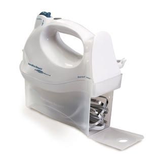 62695V - Hamilton Beach 6 Speed Hand Mixer w Snap-on Storage White