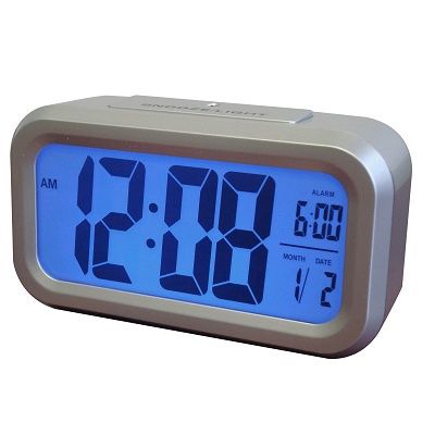 70045 - Westclox Digital Alarm Clock w Date Blue Backlight