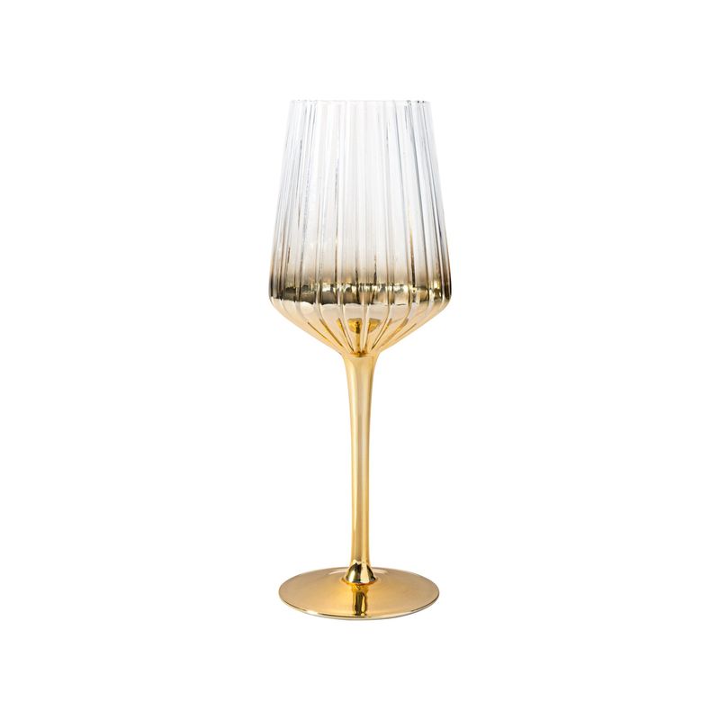 VD-16-EG - Vikko Decor- Elegant, Gold, Wine Glass, 16 OZ