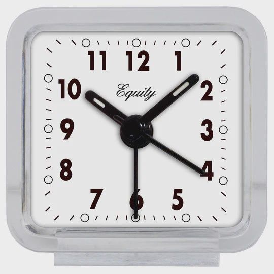 21038 - La Crosse Quarts Alarm Clock Clear
