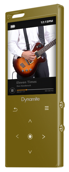 SAMVIX DYNAMITE 8GB MP3 PLAYER - GOLD