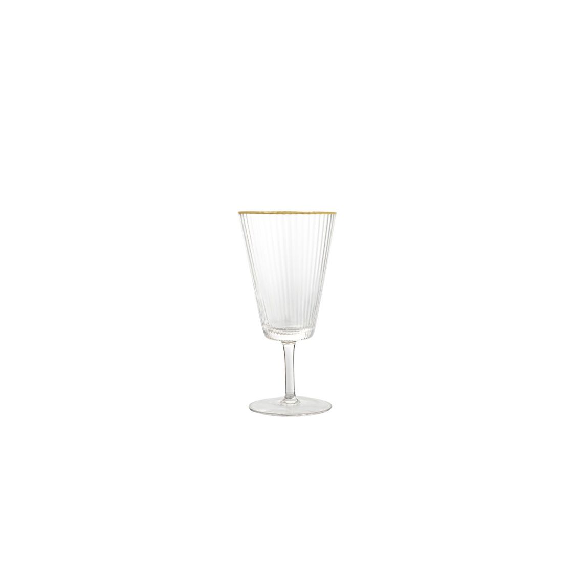 VD-3013-OGR - Vikko Decor - Optic, Gold Rim, Water Glass, 13 Oz