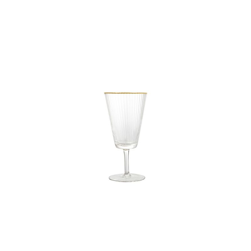 VD-3013-OGR - Vikko Decor - Optic, Gold Rim, Water Glass, 13 Oz