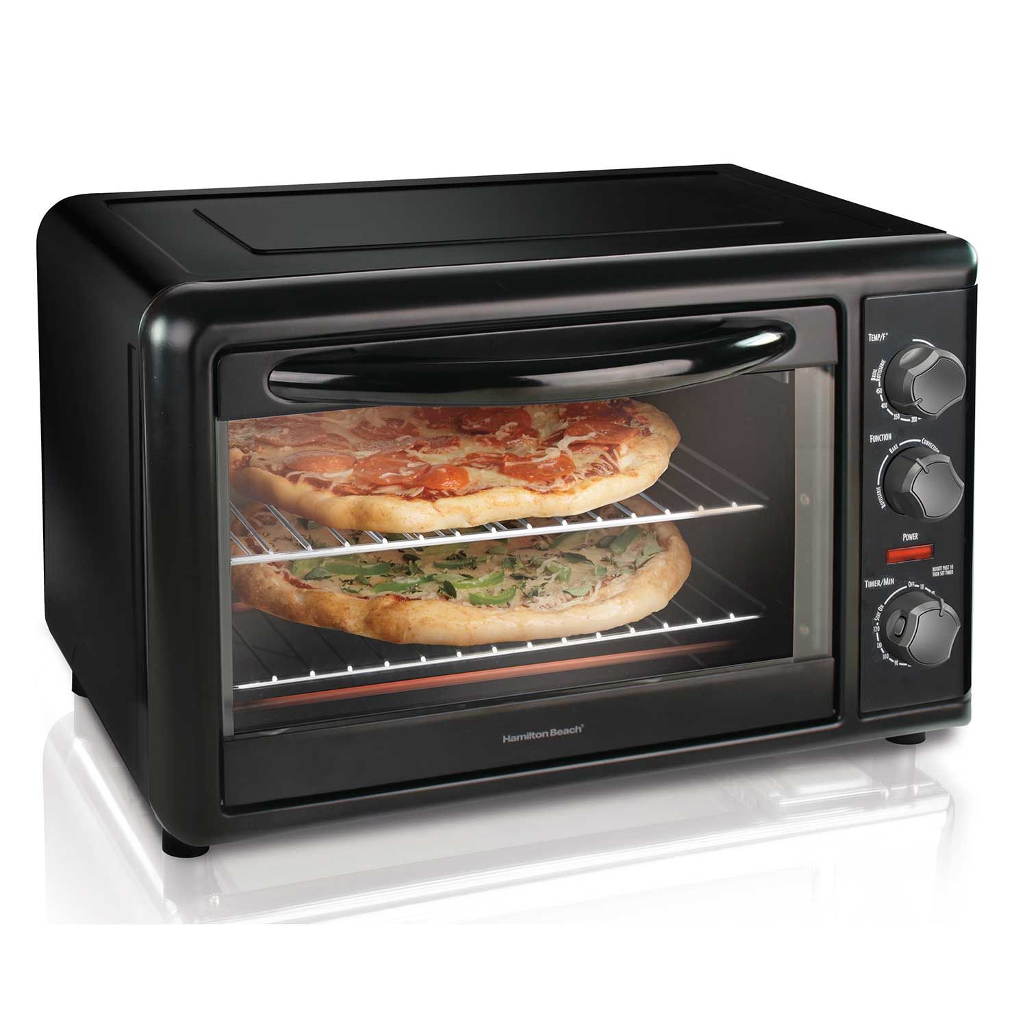 31101D - Hamilton Beach Countertop Oven Convection &amp; Rotisserie Black