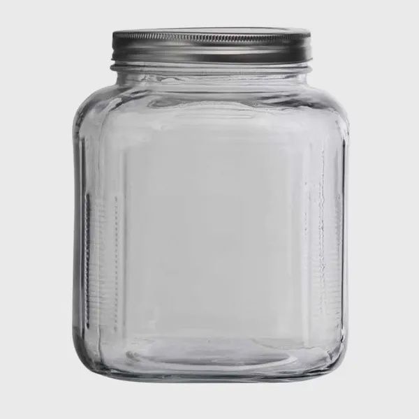 85725AHG17 - Anchor Hocking 1gal Cracker Jar w Brushed Metal Lid