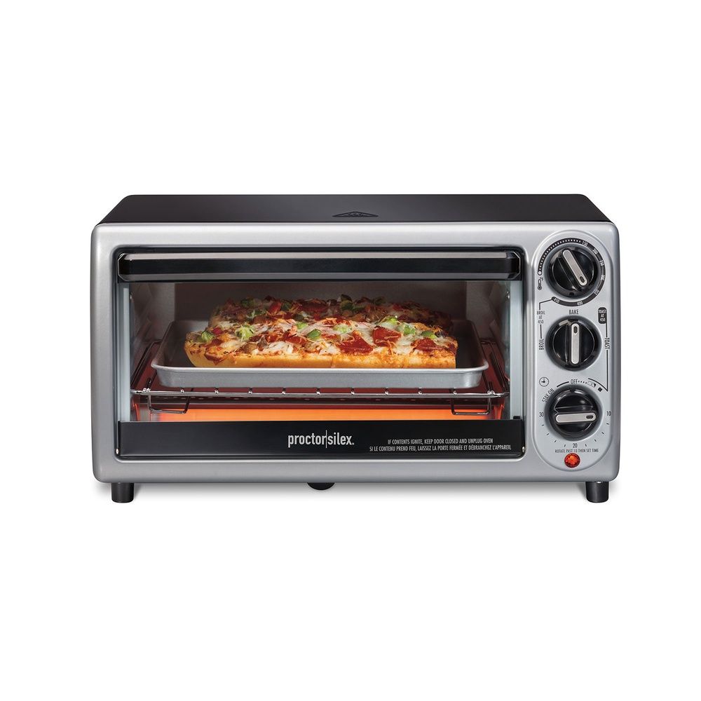 31122 - PROCTOR SILEX 4 Slice Toaster Oven Black SS