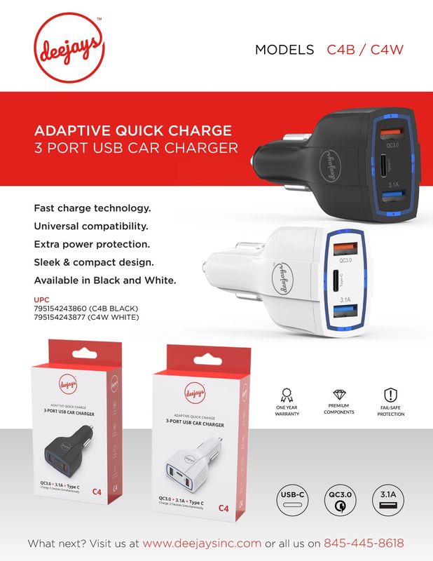 C4B -  Car Charger Black
