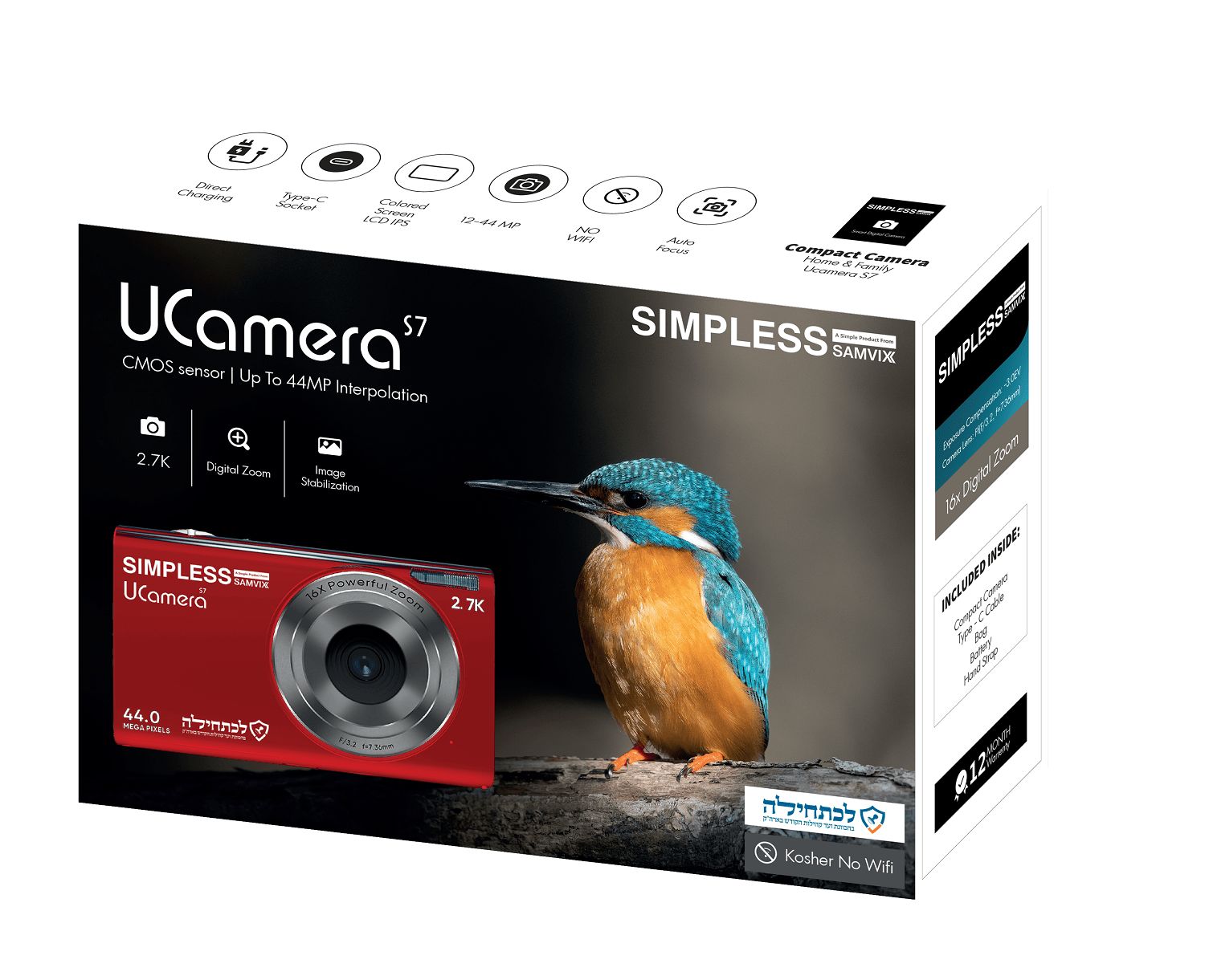 SAMVIX UCAMERA S7 - RED - NO VIDEO