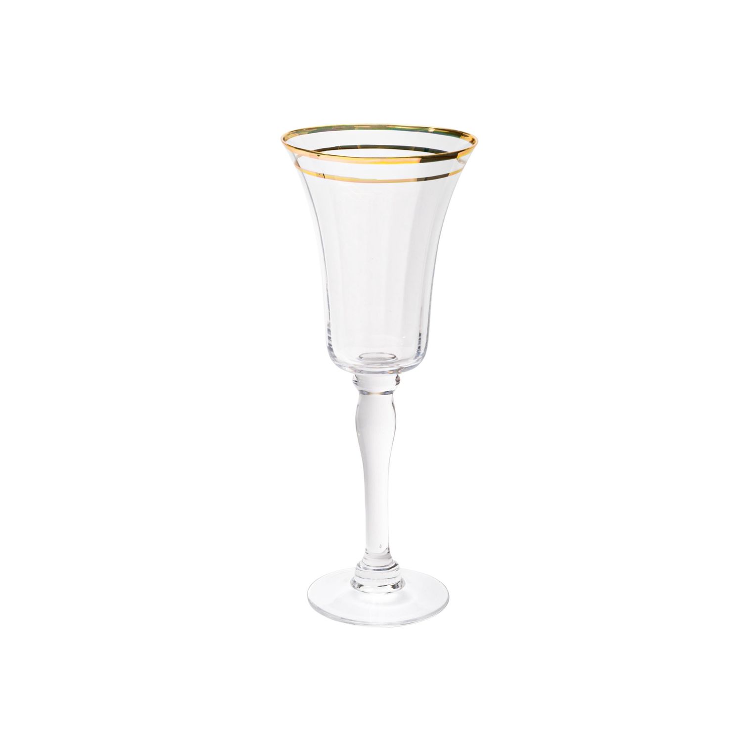 VD-B09-G - Vikko Decor - Bella, Clear with Gold Rim, Wine Glass, 9 oz
