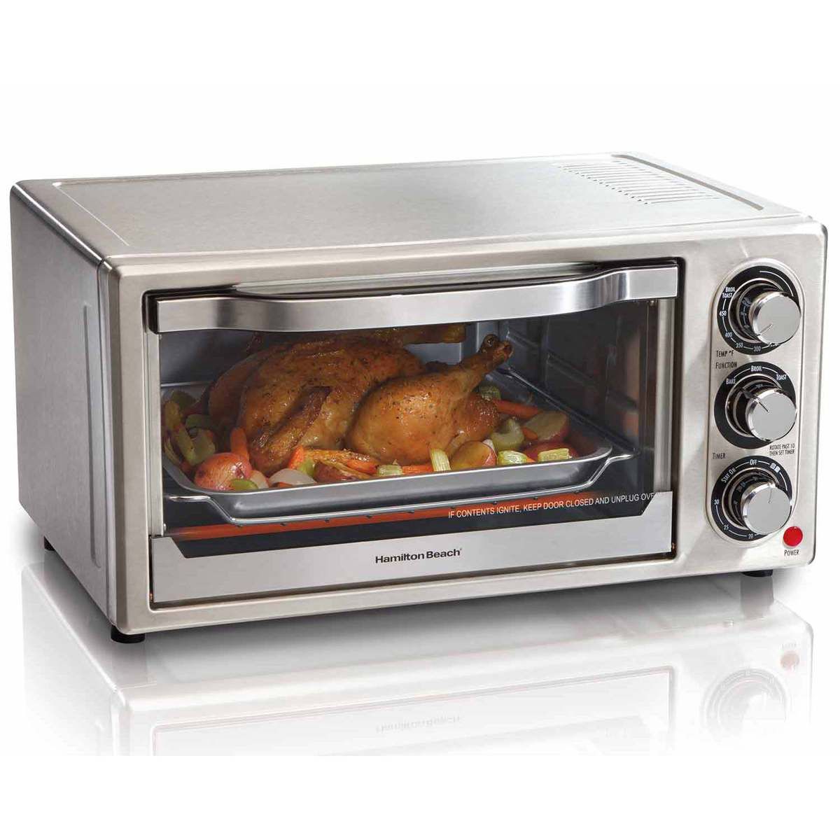 31511 - Hamilton Beach 6 Slice Toaster Oven SS Auto Shutoff