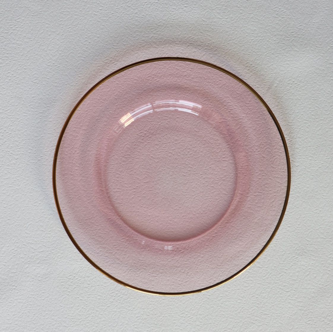VD-PCH13-PI - Vikko Decor - Platinum, Pink with Gold Rim, Glass Charger 13&quot;&quot;