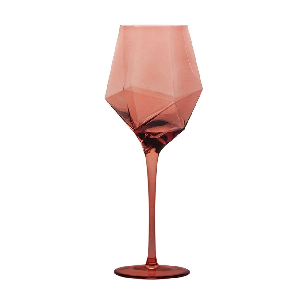 VD-7022-PE - Vikko Decor - Sparkle, Peach, Wine Glass, 22 Oz