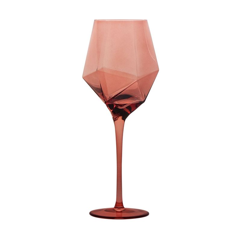 VD-7022-PE - Vikko Decor - Sparkle, Peach, Wine Glass, 22 Oz