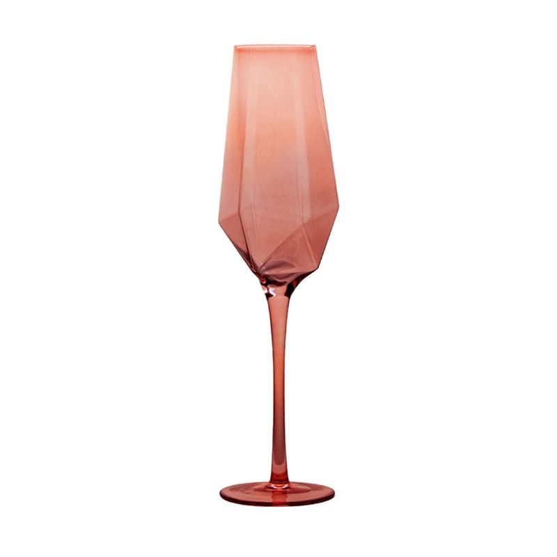 VD-7015-PE - Vikko Decor - Sparkle, Peach, Champagne Flute, Glass, 15 Oz