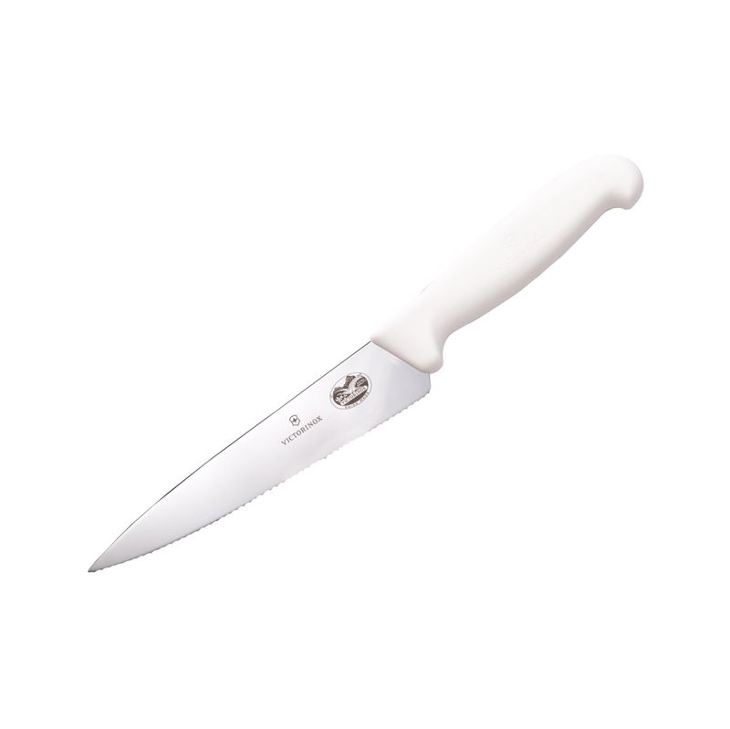 5.2037.15 - Victorinox - Fibrox Pro Chef Knife, Serrated, 6&quot;&quot;, White