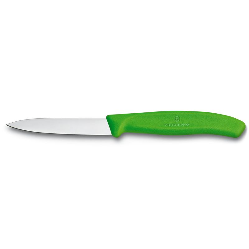 6.7706.L114 - Swiss Classic Paring Knife, Straight, Spear Tip, 4&quot;&quot;, Green
