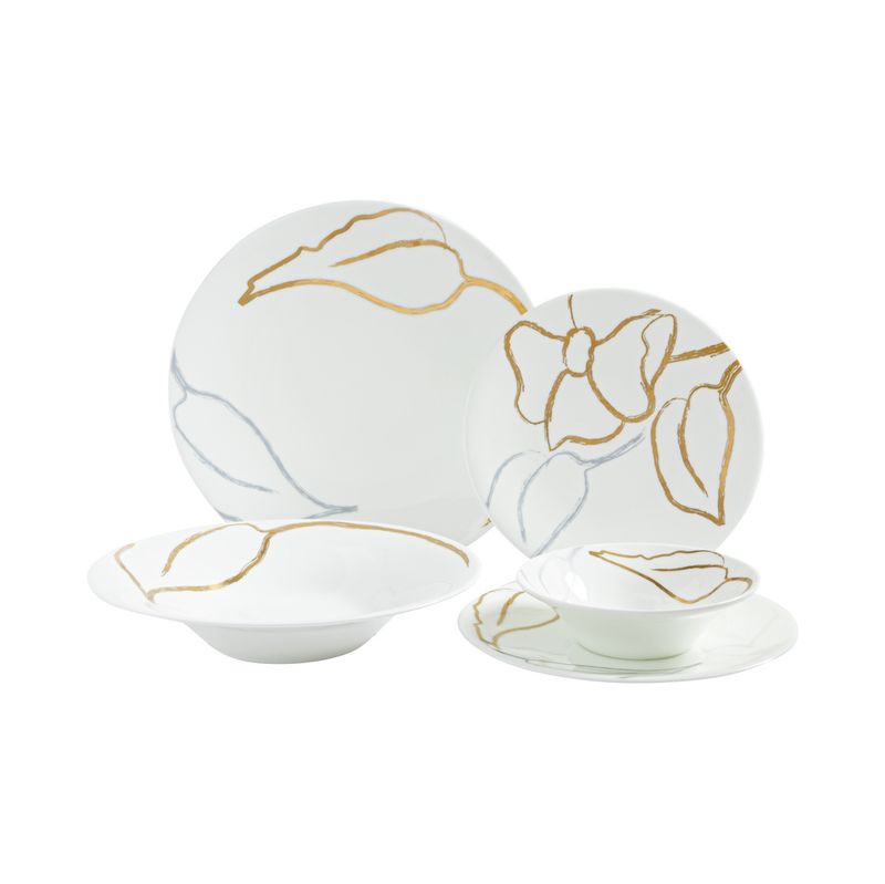 VS-2016-RG - Vikko Shine - Artisan Gold, 20 Pc Dinnerware Set