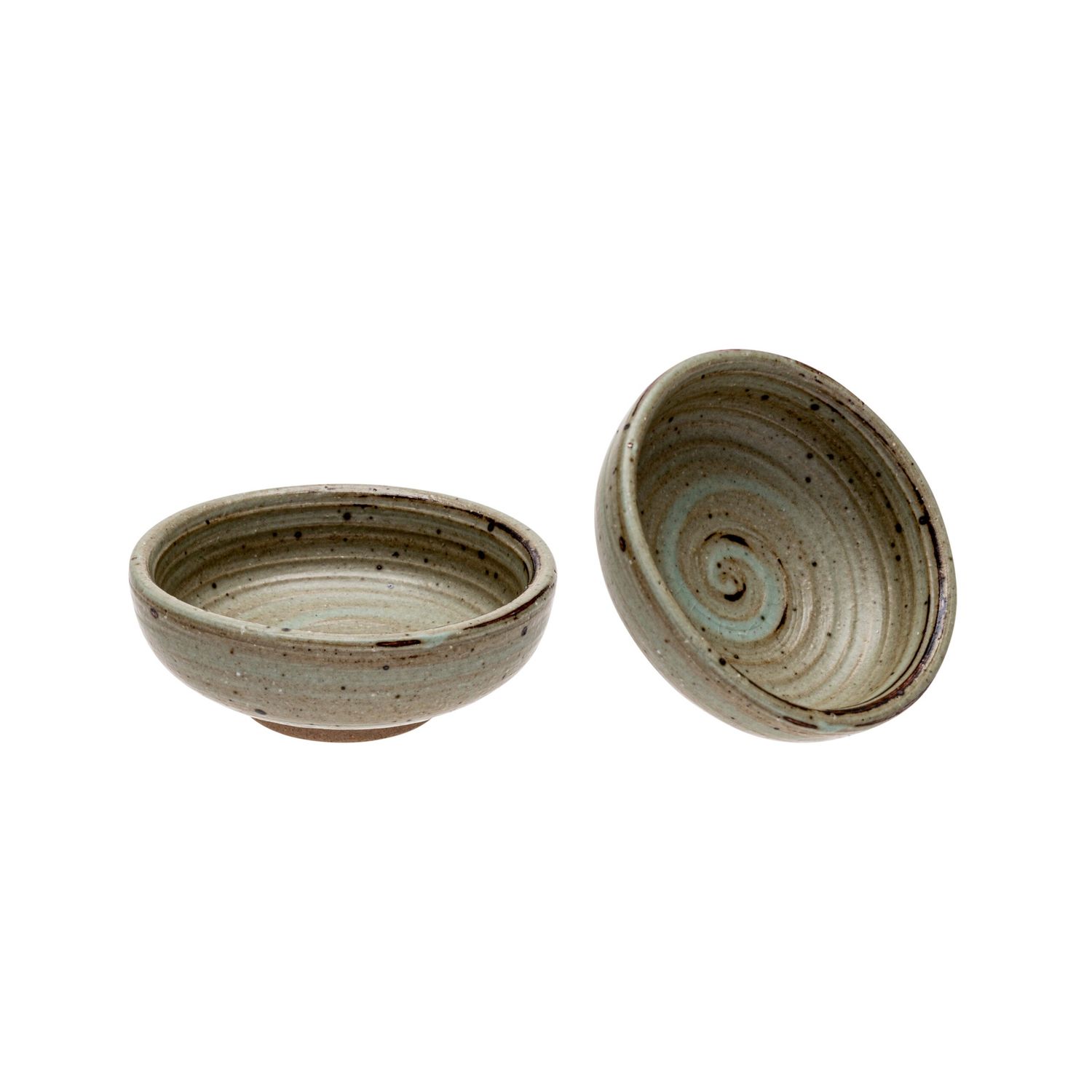 VS-PM3-7231 - Vikko Stoneware, Palm Mini Bowl, Sage Green Speckled Brown, 3.&quot;