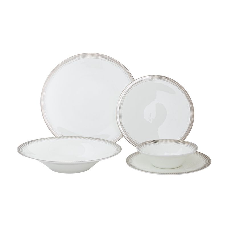 VS-2014-AS - Vikko Shine - Ambassador Silver, 20 Pc Dinnerware Set