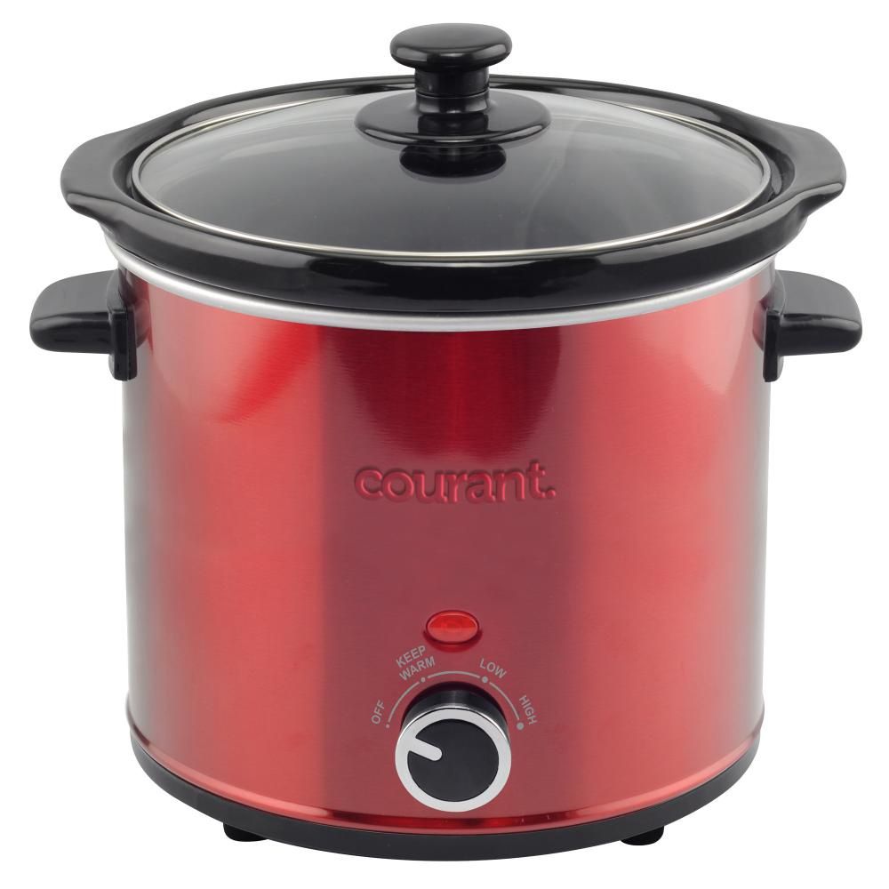 COUCSC3024R- COURANT 3.2 QT SLOW COOKER RED STAINLES