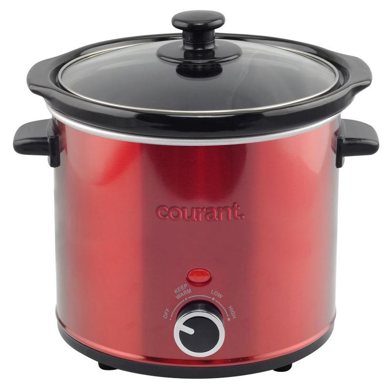 COUCSC3024R- COURANT 3.2 QT SLOW COOKER RED STAINLES