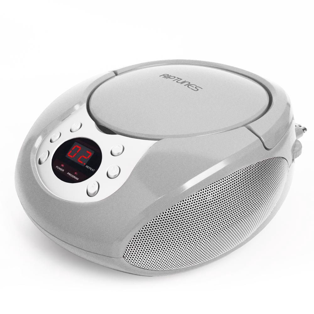 RIPCDB204S - CD BOOMBOX W/AM/FM RADIO SILVR