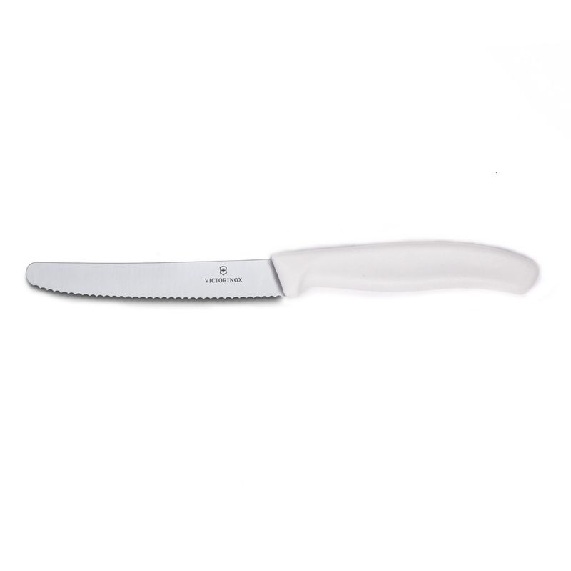 6.7837 - Swiss Classic Tomato Knife, Serrated, Round Tip, 4.5, White