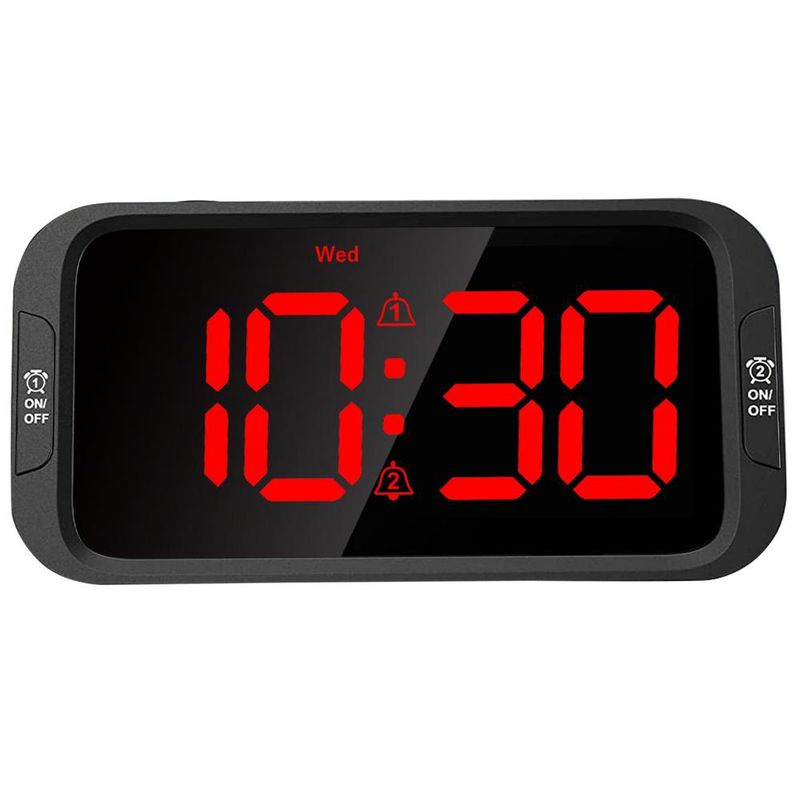 RIPWAS142K - DUAL ALARM CLOCK 1.4 INCH W&#39;USB CHARGING