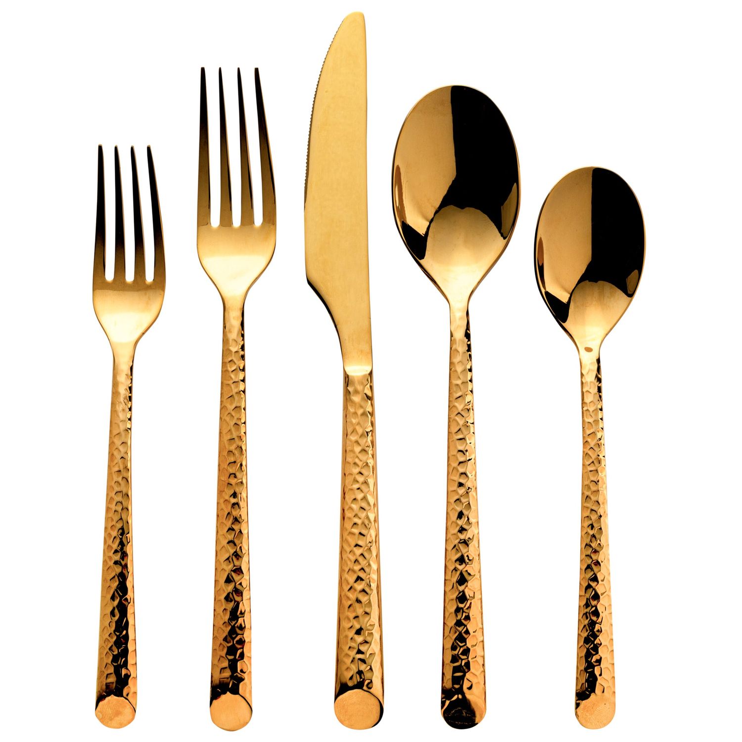 VC-202-SET- Vikko Crown - Onyx, Gold, 18/10 SS, Flatware, 20 Pc Set