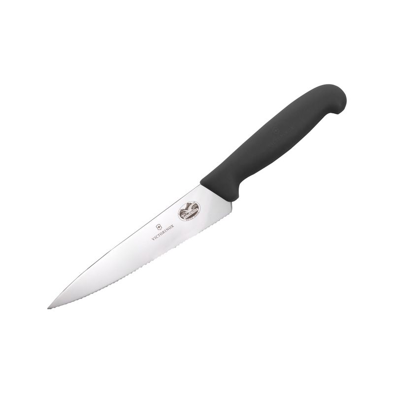 5.2033.15 - Victorinox - Fibrox Pro Chef Knife, Serrated, 6&quot;&quot; black