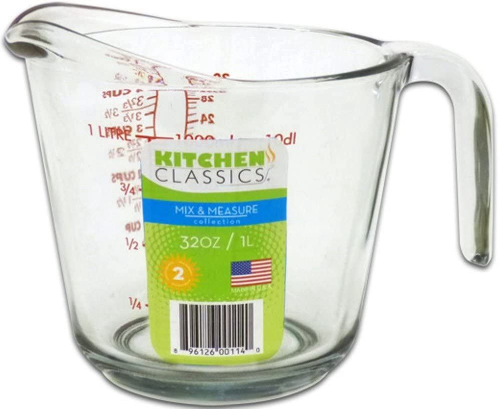 91661LIB - Kitchen Classic - Glass Measuring Cup, 4 Cup