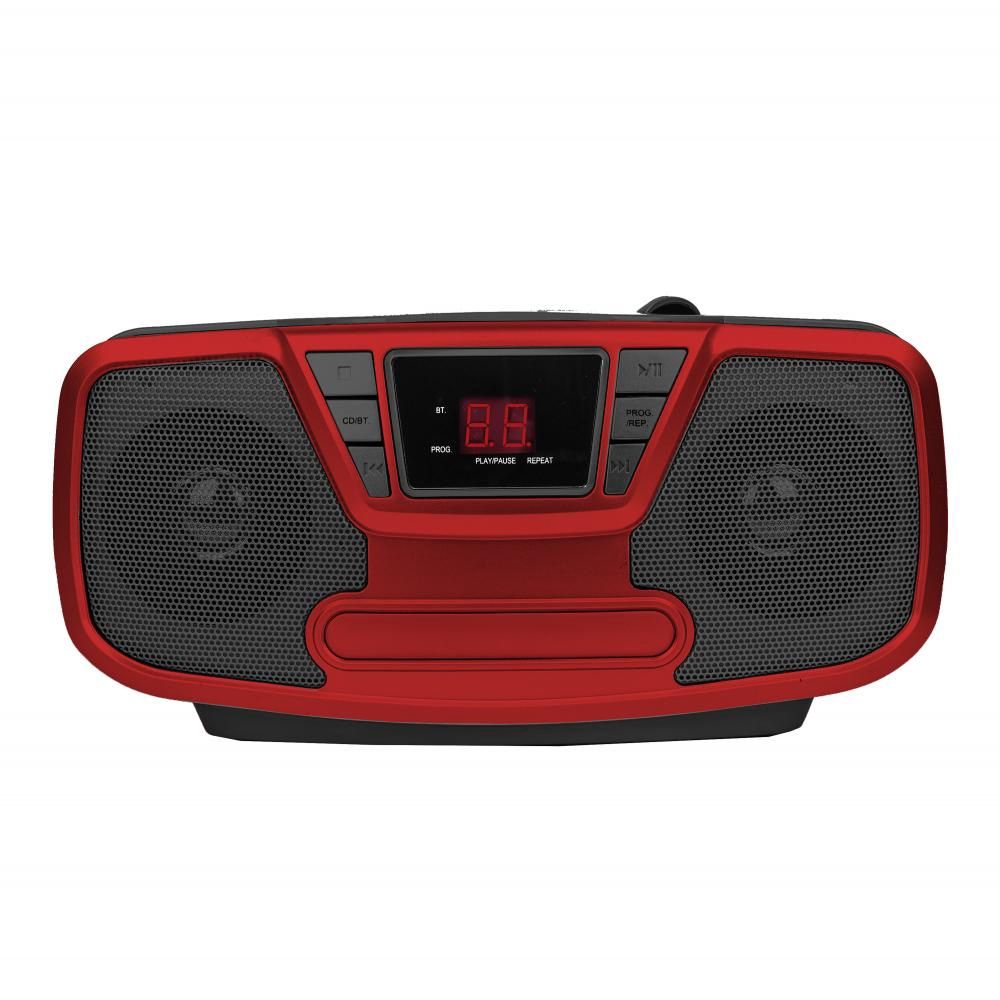 RIPCDB232BTR - CD BOOMBOX WITH BLUETOOTH RED