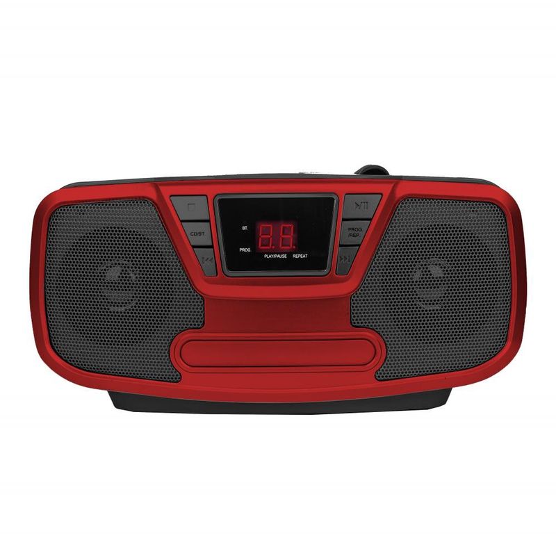 RIPCDB232BTR - CD BOOMBOX WITH BLUETOOTH RED
