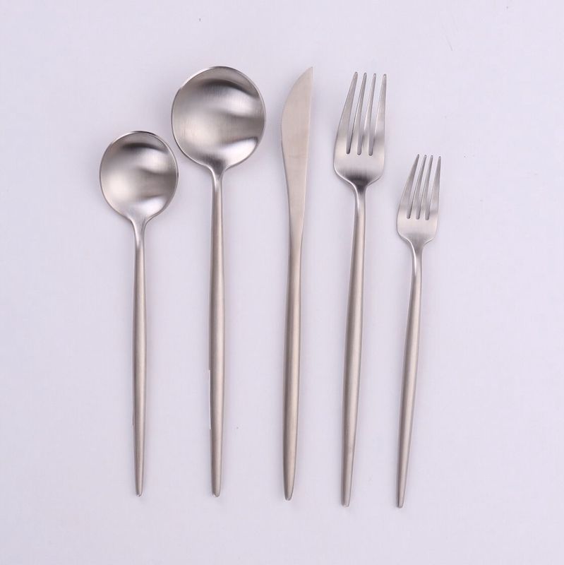 VF-10-VS-SET - Vera, Brushed Silver, 18/10 Flatware, 20 Pc Set.