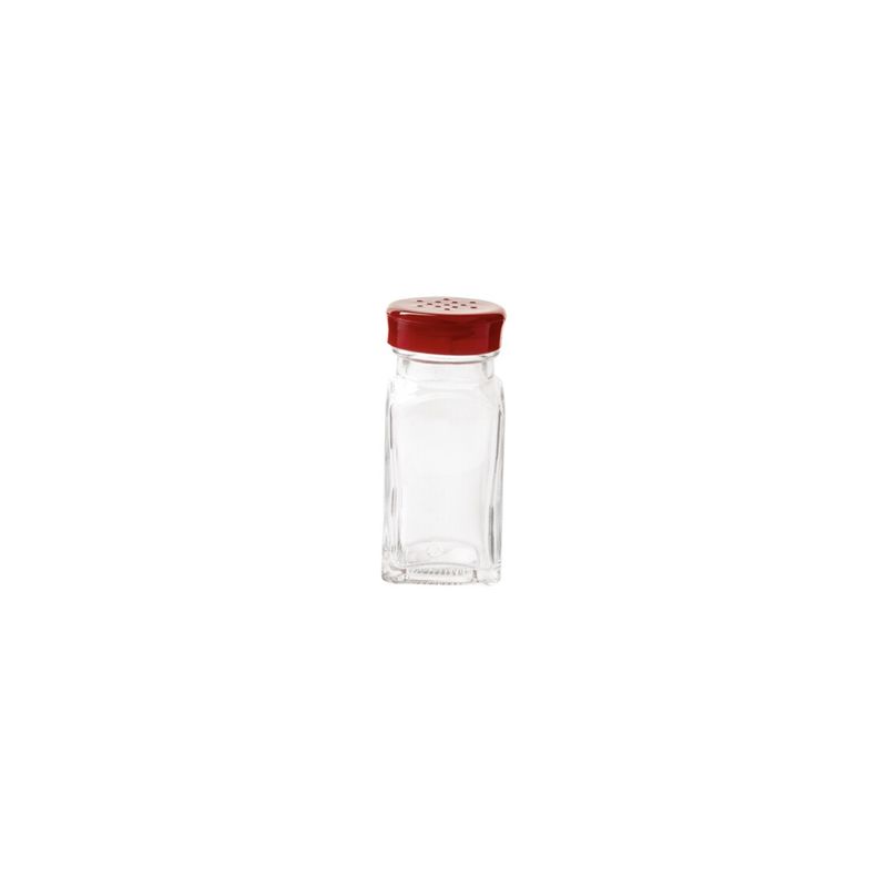 TR-07121004 - Trudeau - Glass, Wink Salt &amp; Pepper Shaker, Red Top