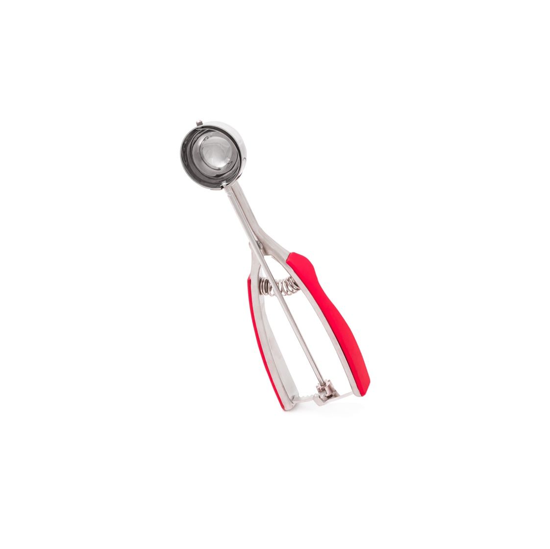 M5314-R - Millvado - SS Ice Cream Scoop With Soft Grip Handles, Small 1.6&#39;&#39; Dia Red
