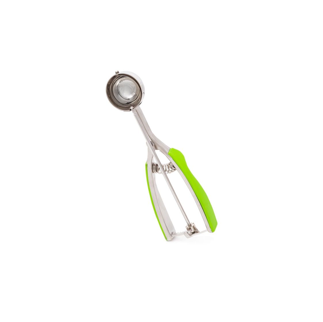 M5344-G - Millvado - SS Ice Cream Scoop With Soft Grip Handles, Small 1.6&#39;&#39; Dia Green, 0.78OZ