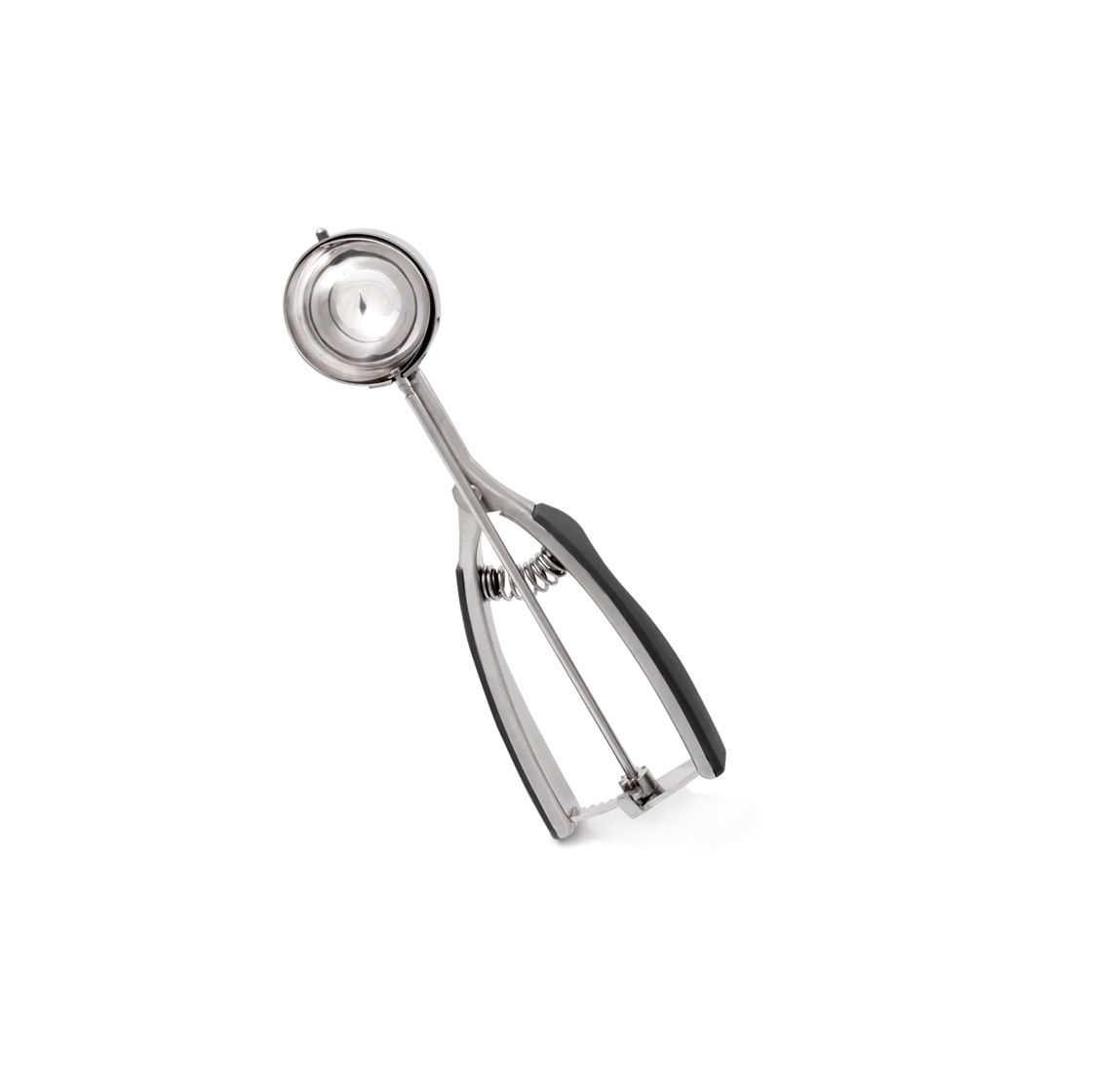 M53525-BK - Millvado - SS Ice Cream Scoop With Soft Grip Handles, Medium 1.9&#39;&#39; Dia Black