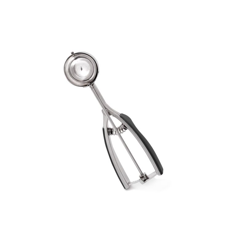 M53525-BK - Millvado - SS Ice Cream Scoop With Soft Grip Handles, Medium 1.9&#39;&#39; Dia Black
