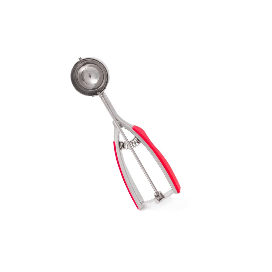 M5315-R - Millvado - SS Ice Cream Scoop With Soft Grip Handles, Medium 1.9&#39;&#39; Dia Red