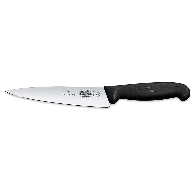 5.2003.15/40570 - Victorinox - Fibrox Pro Chef Knife, Straight, 6&quot;&quot;, Black