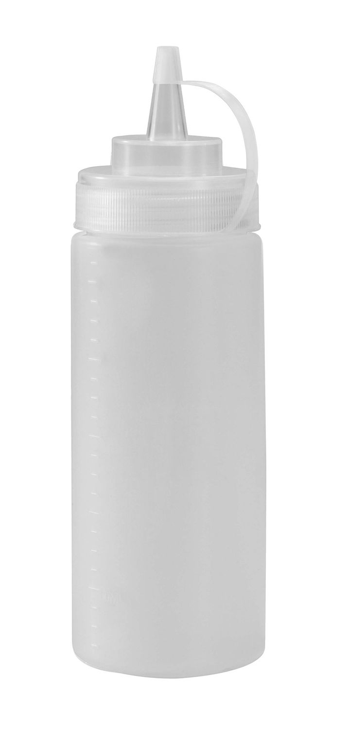 CR-12-SQ - Castro - Clear Squeeze Bottle W/ Lid, 12 Oz